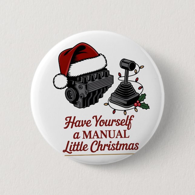 Badge Rond 5 Cm Ayez un petit Noël manuel (Devant)