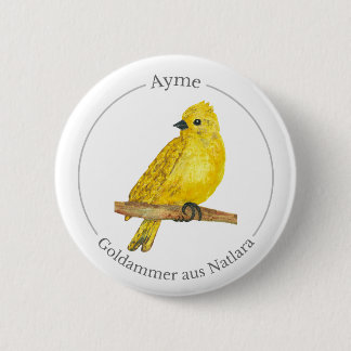Badge Rond 5 Cm Ayme - Bruant doré de Natlara