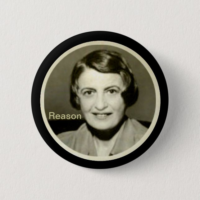 Badge Rond 5 Cm Ayn Rand (Devant)