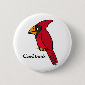 Badge Rond 5 Cm AZ- bouton rouge de cardinaux