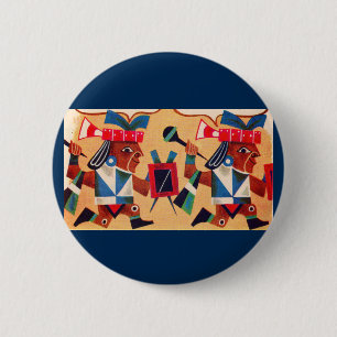 Badge Rond 5 Cm Aztec Aztecs