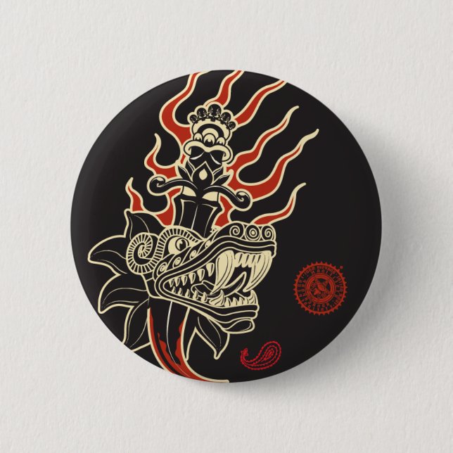 Badge Rond 5 Cm AZTK-Qutzal (Devant)