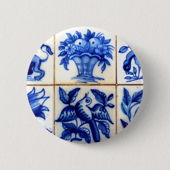 Badge Rond 5 Cm Azulejos (Devant)