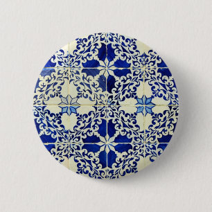 Badge Rond 5 Cm Azulejos, Portuguese Tiles