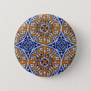 Badge Rond 5 Cm Azulejos, Portuguese Tiles