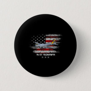Badge Rond 5 Cm B-17 Forteresse Volante World War 2 Bomber Warplan