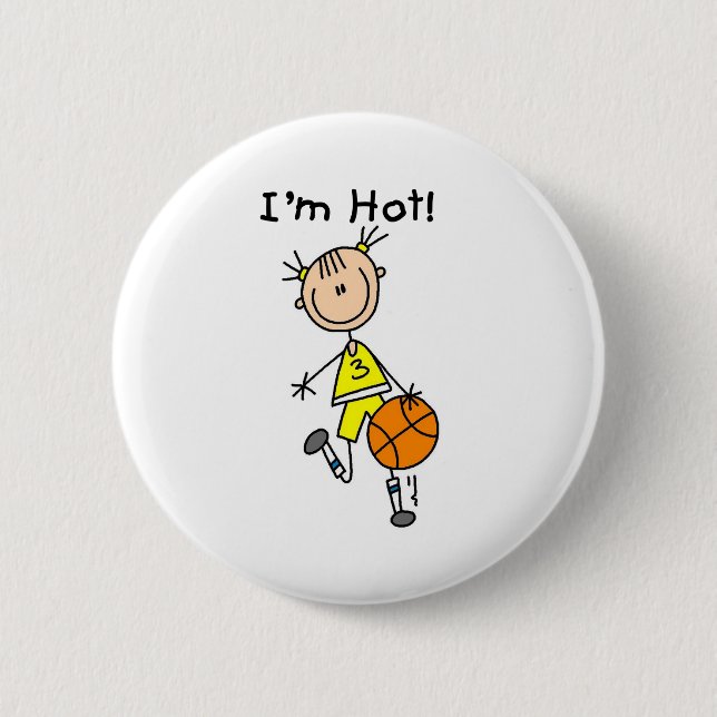 Badge Rond 5 Cm B-Ball je suis chaud (Devant)