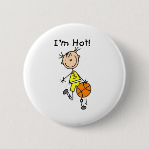 Badge Rond 5 Cm B-Ball je suis chaud