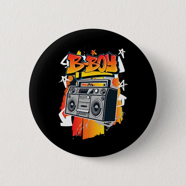 Badge Rond 5 Cm B-boy Hip-hop Break Dancing (Devant)