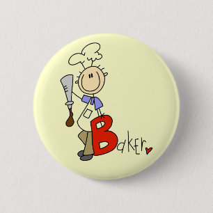 Badge Rond 5 Cm B est pour Boulanger