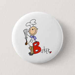 Badge Rond 5 Cm B est pour Boulanger
