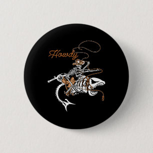 Badge Rond 5 Cm B Fishing Skeleton Howdy Lazy Halloween Costume Co