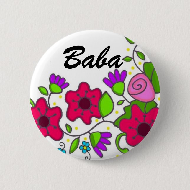 Badge Rond 5 Cm Baba (Devant)