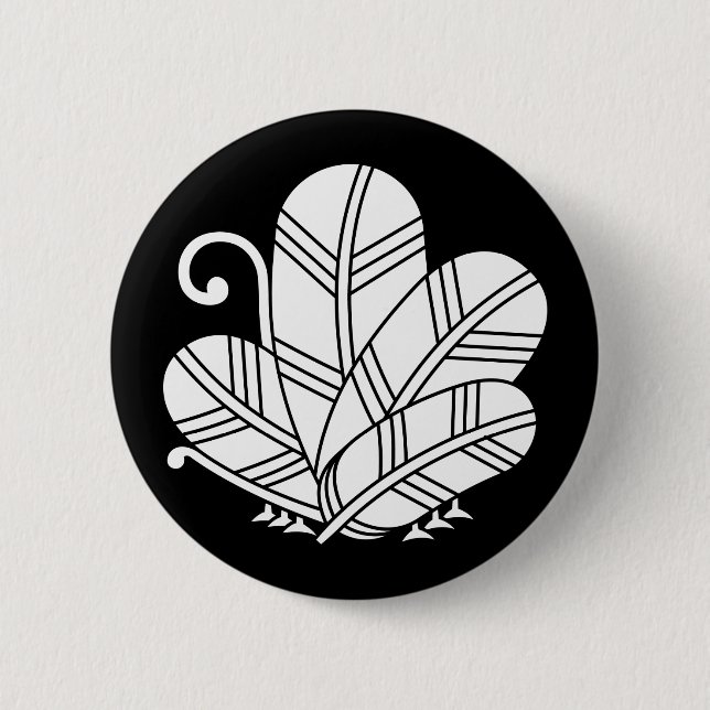 Badge Rond 5 Cm Babfly shaped hawk feathers (Devant)
