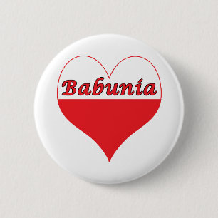 Badge Rond 5 Cm Babunia Coeur polonais