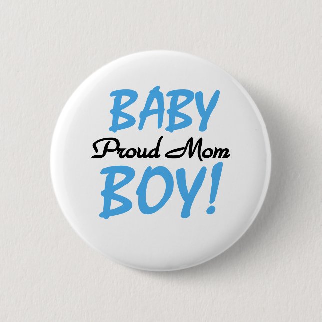 Badge Rond 5 Cm Baby Boy Fier Maman (Devant)
