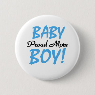 Badge Rond 5 Cm Baby Boy Fier Maman