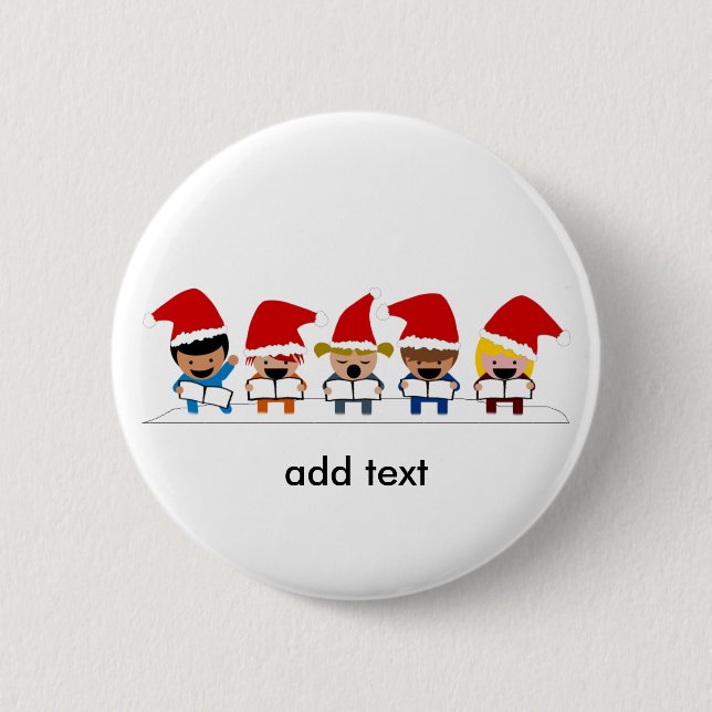 Badge Rond 5 Cm Baby Christmas Carolers (Devant)