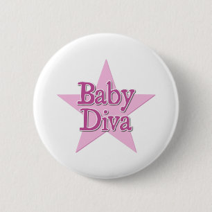 Badge Rond 5 Cm Baby Diva