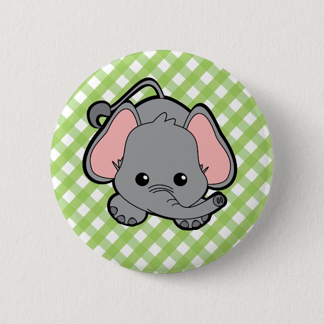 Badge Rond 5 Cm Baby Elephant Cutie (Devant)