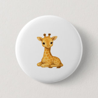 Badge Rond 5 Cm Baby Giraffe Watercolor Print � Nursery Wall Art O