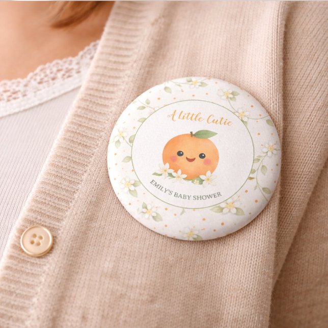 Badge Rond 5 Cm Baby Shower A Little Cutie (Créateur téléchargé)