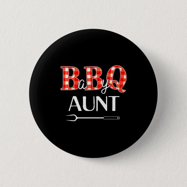 Badge Rond 5 Cm Baby Shower Aunt Bbq Party Cute Matching Family  (Devant)
