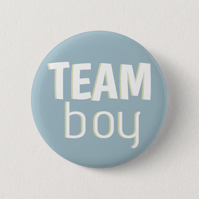 Badge Rond 5 Cm Baby shower bleu Dusty (Devant)