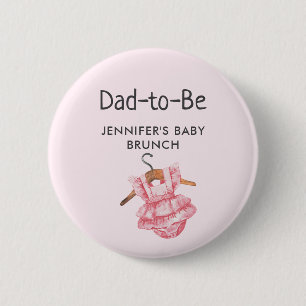 Badge Rond 5 Cm Baby Shower/Brunch de robe de bébé vintage pour fu