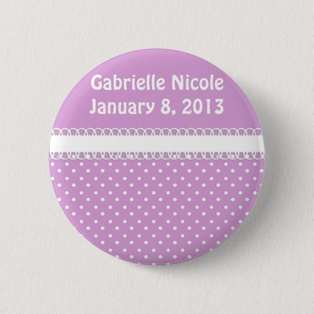 Badge Rond 5 Cm Baby shower dans le rose (Devant)