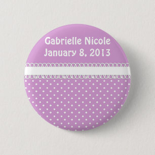 Badge Rond 5 Cm Baby shower dans le rose