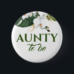 Badge Rond 5 Cm Baby shower de fleurs d'orchidées blanches<br><div class="desc">Tante d'être des boutons de baby showers tropicaux</div>