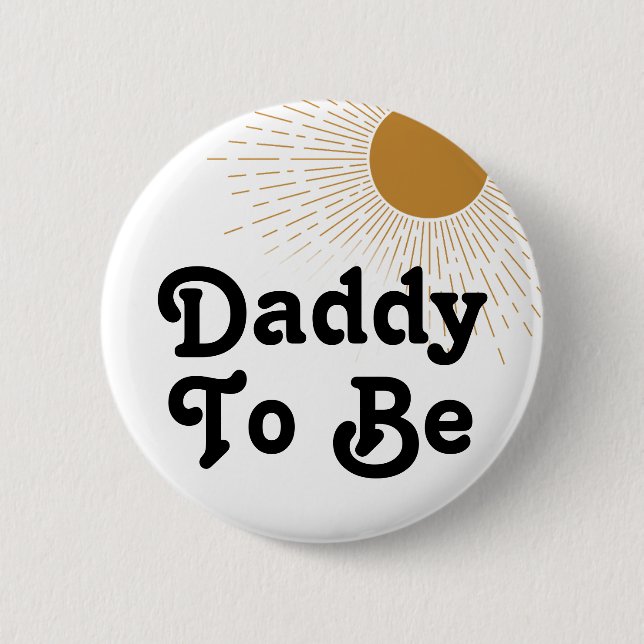 Badge Rond 5 Cm Baby shower Editable Papa (Devant)
