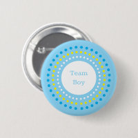 Baby Shower "Équipe Garçon" Bleu et Jaune à Points