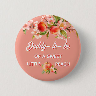 Badge Rond 5 Cm Baby-Shower Famille Papa Thème Pêche