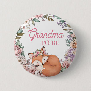 Badge Rond 5 Cm Baby Shower Fille Future Grand-mère