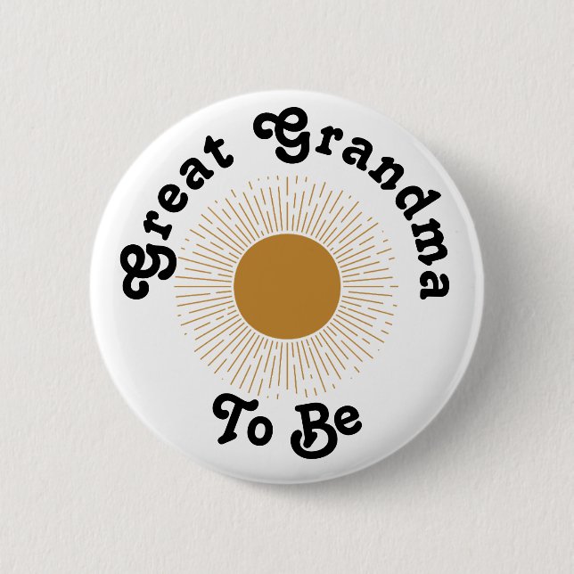 Badge Rond 5 Cm Baby shower Grand Grand-Mère D'Être Ici Vient Le F (Devant)