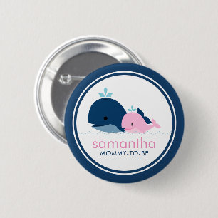 Badge Rond 5 Cm Baby shower "Maman-to-be" de Sweet Mom and Baby Wh