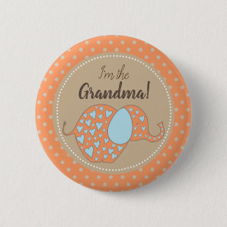 Badge Rond 5 Cm Baby shower neutre rustique je suis la famille de