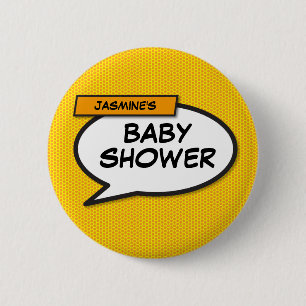 Badge Rond 5 Cm Baby Shower Personnalisé Drôle Moderne