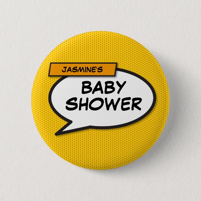 Badge Rond 5 Cm Baby shower personnalisé Funny moderne (Devant)