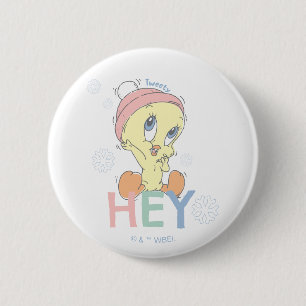 Badge Rond 5 Cm Baby TWEETY™ Hey Snow