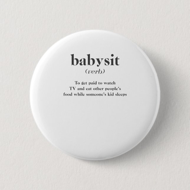 Badge Rond 5 Cm Babysit (Devant)