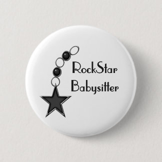 Badge Rond 5 Cm Babysitter de vedette du rock
