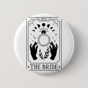 Badge Rond 5 Cm Bachelo de la mariée gothique femme de ménage Taro