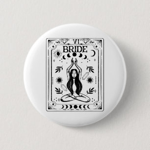 Badge Rond 5 Cm Bachelor gothique céleste de Tarot Coven Bride