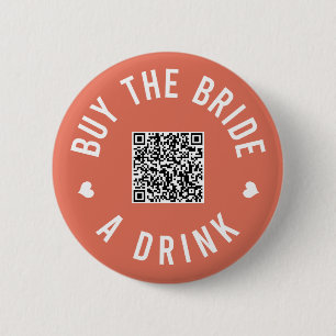 Badge Rond 5 Cm Bachelorette Acheter L'Épouse A Boire Venmo QR Cod