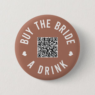 Badge Rond 5 Cm Bachelorette Acheter L'Épouse Un Verre Venmo QR Co