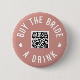 Badge Rond 5 Cm Bachelorette Acheter L'Épouse Un Verre Venmo QR Co