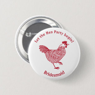 Badge Rond 5 Cm Bachelorette de la fête de Hen